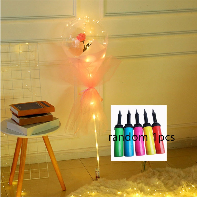 LED Luminous Balloon Rose Bouquet Transparent Bobo Ball Rose EX-STOCK Canada 