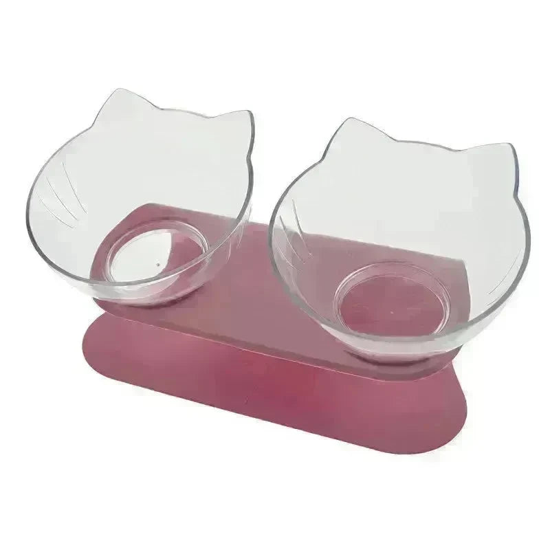 Elevated Double Food Bowl  for Pets Cat Dog Food and water Bowl - EX-STOCK CANADA