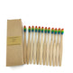 Eco friendly 12 Bamboo toothbrushes - EX-STOCK CANADA