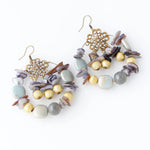 Pendientes de coloridos con cuentas hechas a mano de estilo bohemio