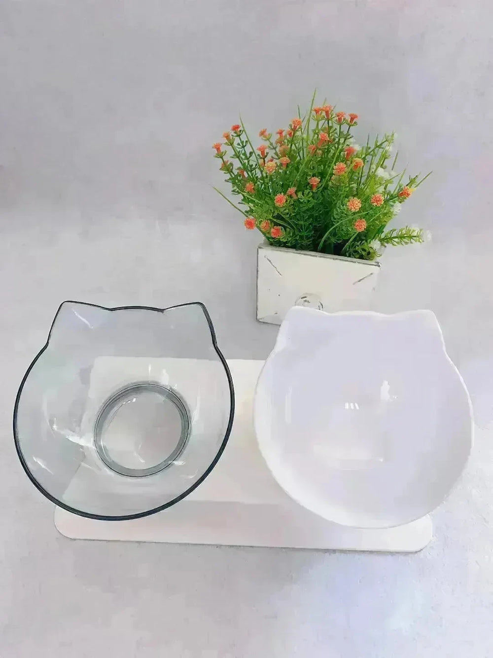 Elevated Double Food Bowl  for Pets Cat Dog Food and water Bowl - EX-STOCK CANADA