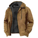 Multi-Color Digital Printing Hooded Sweater Brown Lining Cotton-padded Jacket