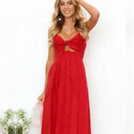 Women Summer cocktail dresses Spaghetti strap Midi Vacation Resort Sundress - EX-STOCK CANADA