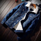 Denim Bomber Jacket with Fur Men Black High Quality Fashion Jeans Jacket Fleece Winter Jeansjacke Herren Men Blue Oversized - EX-STOCK CANADA