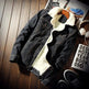 Denim Bomber Jacket with Fur Men Black High Quality Fashion Jeans Jacket Fleece Winter Jeansjacke Herren Men Blue Oversized - EX-STOCK CANADA
