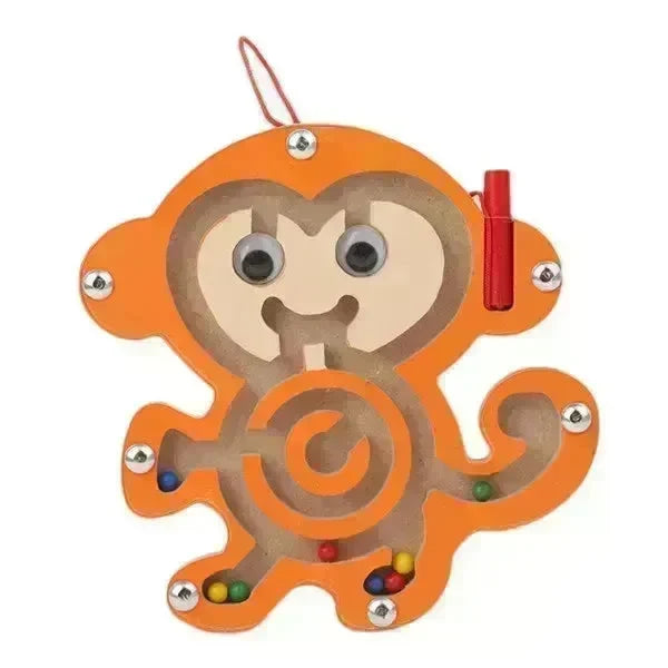 Children Magnetic Maze Toy Kids Wooden Puzzle Game Toy Kids Early Educational Brain Teaser Wooden Toy Intellectual Jigsaw Board - EX-STOCK CANADA