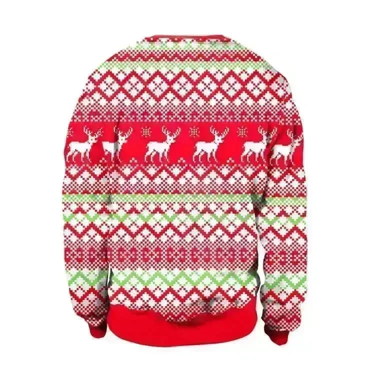 Autumn Winter Fashion Ugly Christmas Sweater Santa Elf Funny Pullover Womens Mens Print Sweaters Tops Clothing - EX-STOCK CANADA