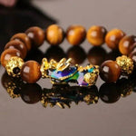 3D Gold Plated PiXiu Crystal Beaded Bracelet - EX-STOCK Canada