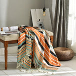 Fringed Knitted Small Blanket Napping Blanket Sofa Blanket EX-STOCK Canada 