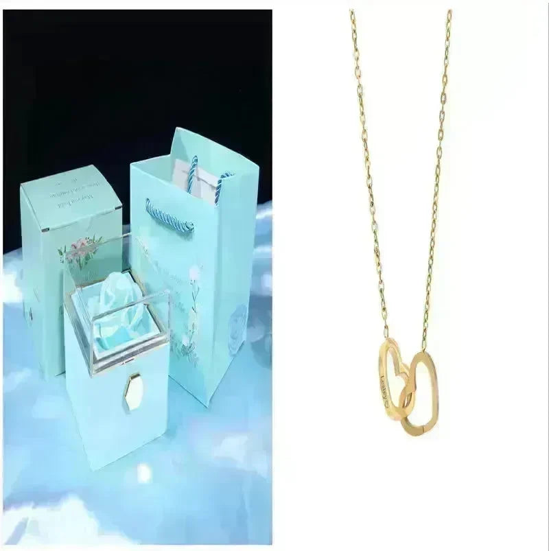 Rotating Soap Flower Rose Gift Box Creative Rotating Rose Jewelry Packaging Box Valentine's Day Gift For Women - EX-STOCK CANADA