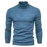 Men's Plain Slim Pullover Polo Sweatshirt Turtleneck Sweater Winter Casual Tops Men - EX-STOCK CANADA