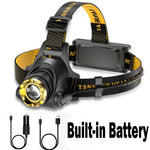 LED Headlamp Rechargeable Head Torch Zoom Headlight Lamp Powerful Flashlight Fishling Driving Camping Light With 3 Modes Work Light EX-STOCK