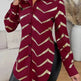 Lyxana Open Placket Foil Print Random Cut Shoulder Long Sleeve Cinched Waist Blouse Women tunic Shirt - EX-STOCK CANADA