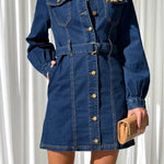 Fashion Casual Button Denim Dress Women - EX-STOCK CANADA