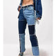 High Elastic Stitching Raw Edge Women's Straight-leg Jeans - EX-STOCK CANADA