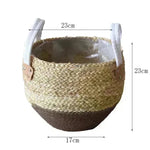 Hand Strawed Flowerpot Basket Fibre Plant Pot - EX-STOCK CANADA
