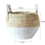 Hand Strawed Flowerpot Basket Fibre Plant Pot - EX-STOCK CANADA