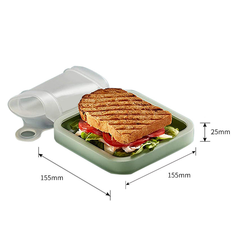 Portable Silicone Sandwich Toast Lunch Box Bento Box Microwave Fridge Food Storage Container Bags EX-STOCK