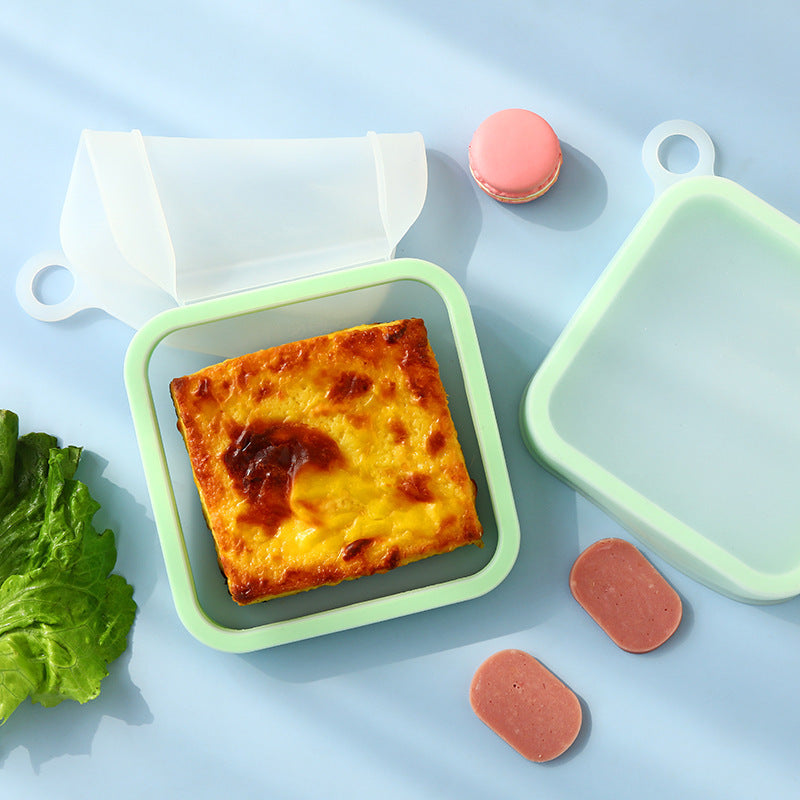 Portable Silicone Sandwich Toast Lunch Box Bento Box Microwave Fridge Food Storage Container Bags EX-STOCK