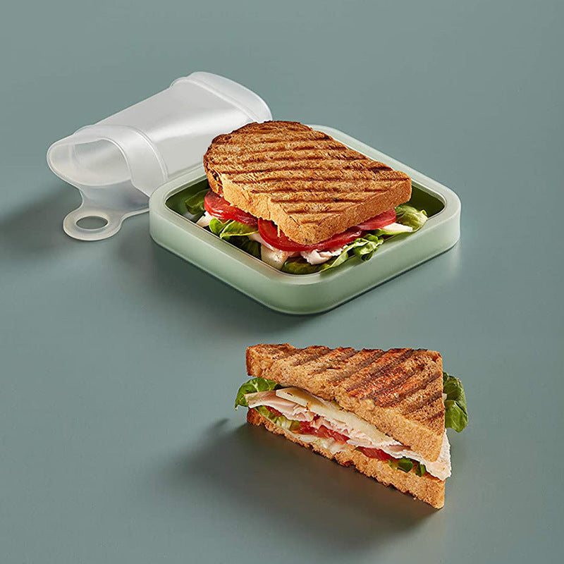 Portable Silicone Sandwich Toast Lunch Box Bento Box Microwave Fridge Food Storage Container Bags EX-STOCK