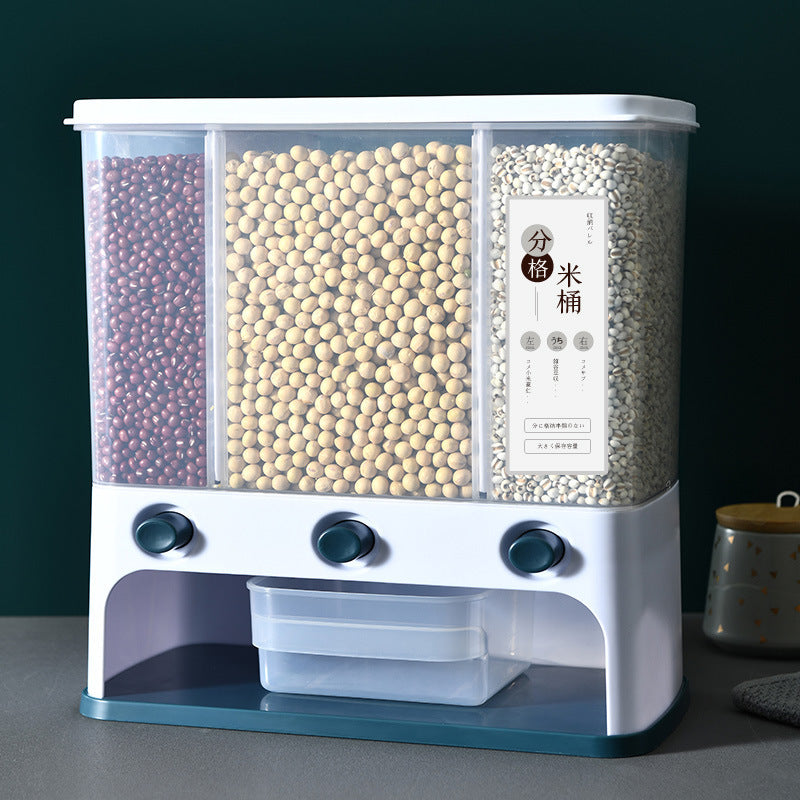 Food Storage Box Plastic Clear Container Wall-mounted Grain Storage Box for Whole Grains Kitchen Storage Container 