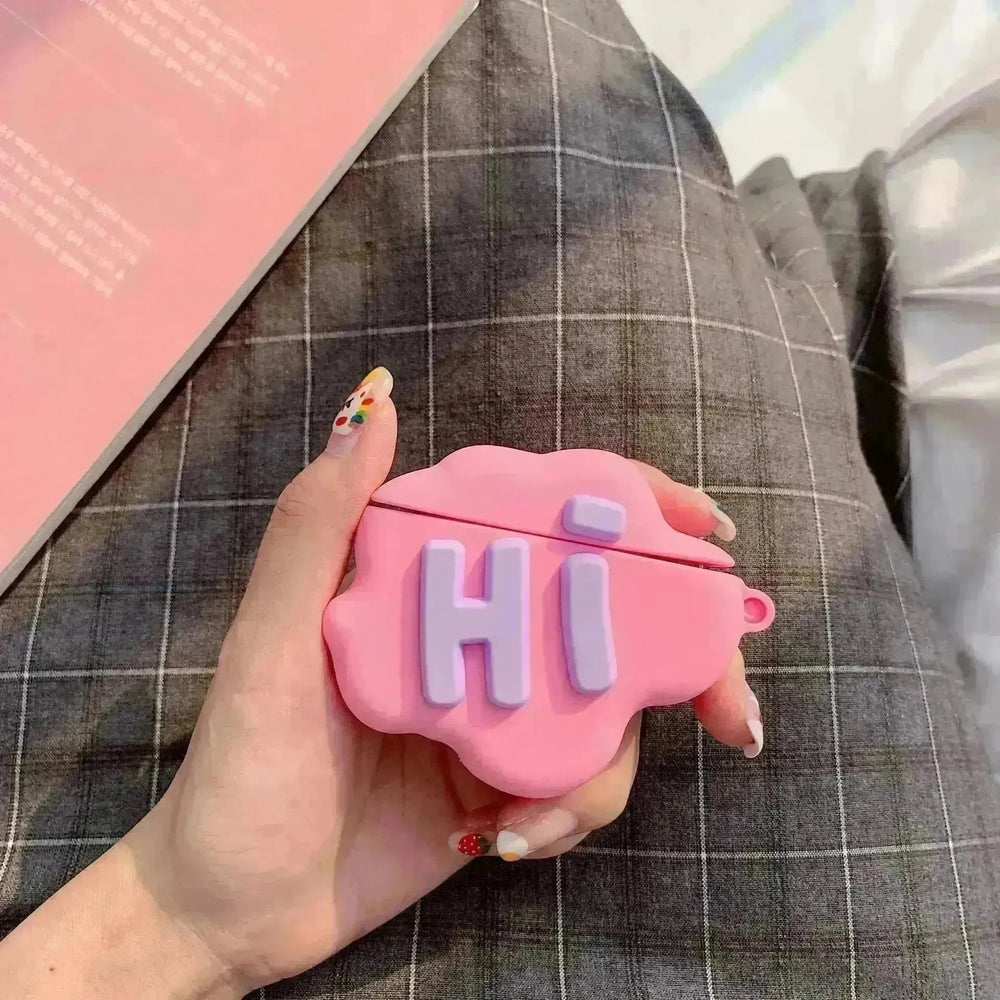 Cute Cartoon Lettered Airpod Earphone Silicone Protective Case - EX-STOCK CANADA