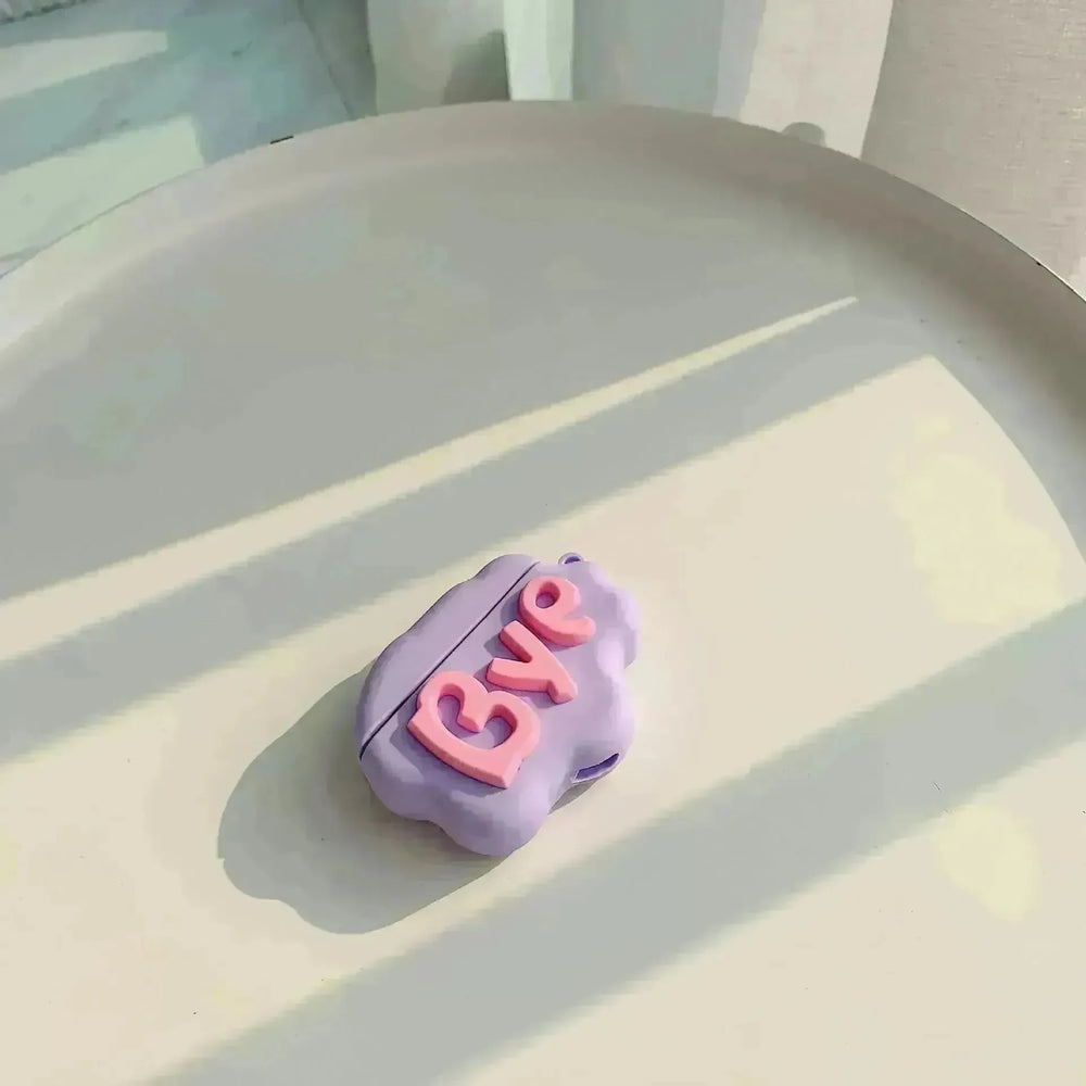 Cute Cartoon Lettered Airpod Earphone Silicone Protective Case - EX-STOCK CANADA