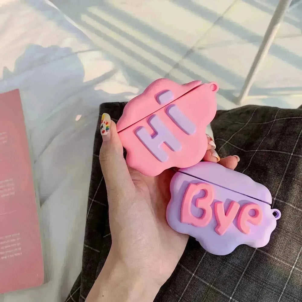 Cute Cartoon Lettered Airpod Earphone Silicone Protective Case - EX-STOCK CANADA