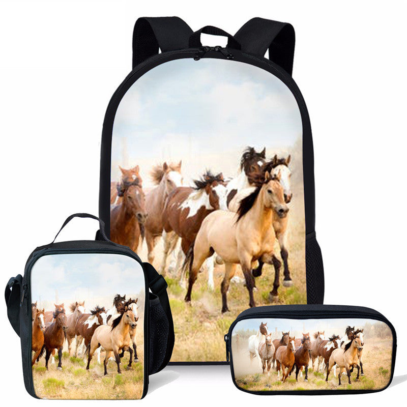Mustang Personality Student School Bag Lunch Bag EX-STOCK