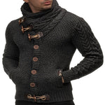 Knitted Jacket With High Collar Buttons EX-STOCK Canada 