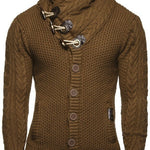 Knitted Jacket With High Collar Buttons EX-STOCK Canada 