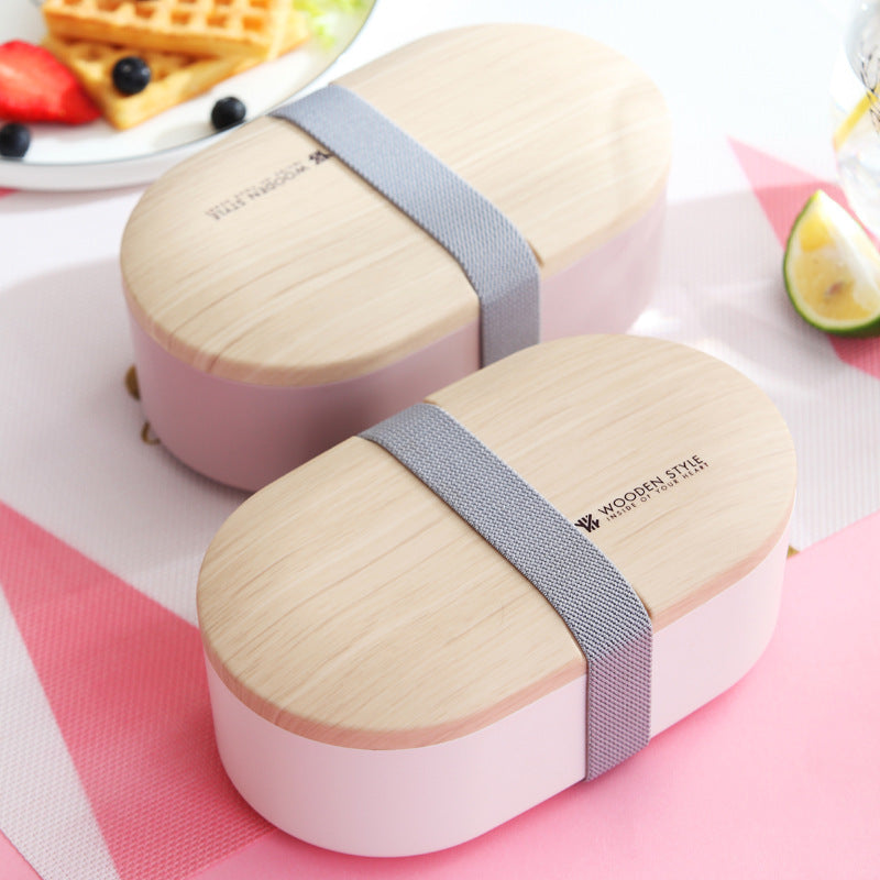 Nordic Style Wooden Sushi Lunch Box Sealed Leak-Proof Lunch Box With Cutlery EX-STOCK