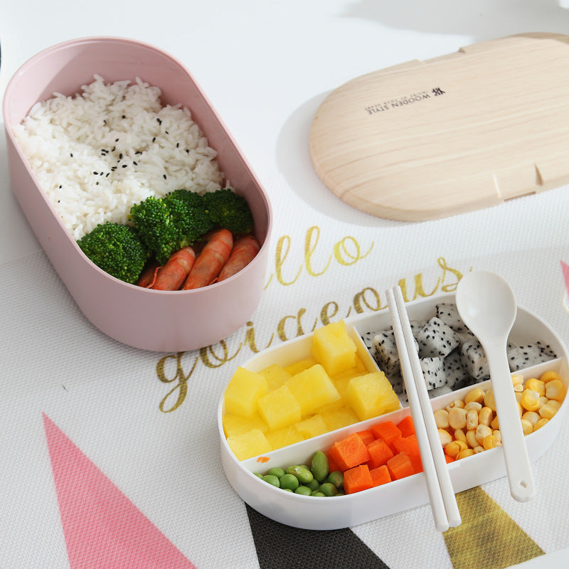 Nordic Style Wooden Sushi Lunch Box Sealed Leak-Proof Lunch Box With Cutlery EX-STOCK
