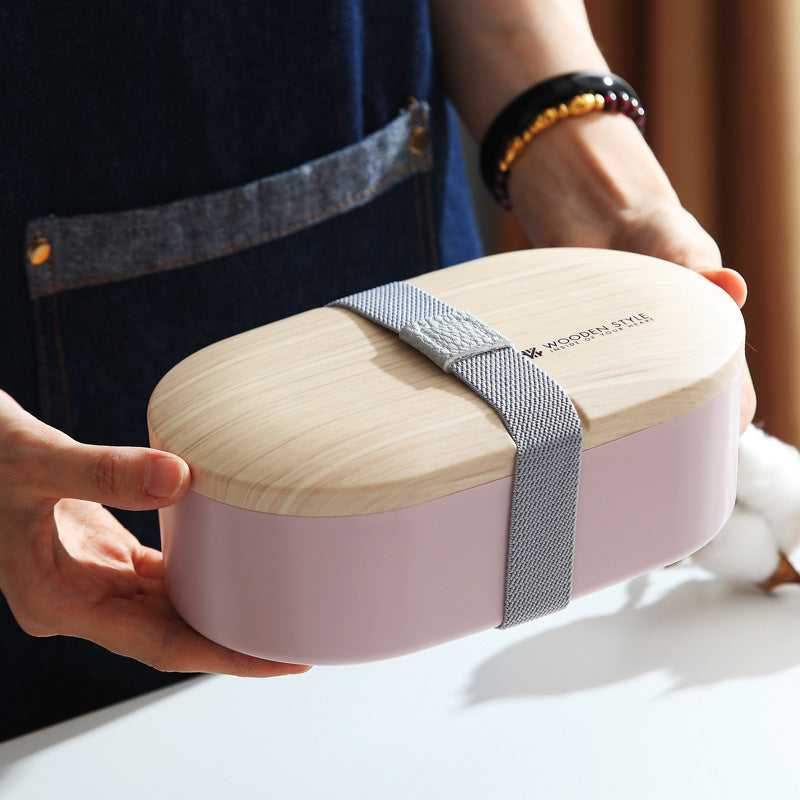 Nordic Style Wooden Sushi Lunch Box Sealed Leak-Proof Lunch Box With Cutlery EX-STOCK