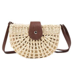 One-Shoulder Saddle Bag Fashion Messenger Straw weave Summer Bag - EX-STOCK CANADA