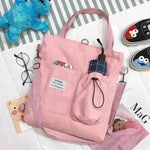 Square Canvas Totes Bag Lady With One Shoulder Slung Bag Canvas Bag for Women - EX-STOCK CANADA