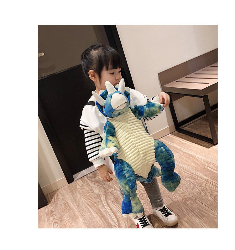 Creative 3D Dinosaur Backpack for Children Cartoon Animal Plush Dinosaurs Bag Cute Funny Parent-child Bags for Girl Boys EX-STOCK