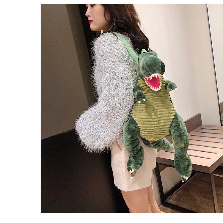 Creative 3D Dinosaur Backpack for Children Cartoon Animal Plush Dinosaurs Bag Cute Funny Parent-child Bags for Girl Boys EX-STOCK