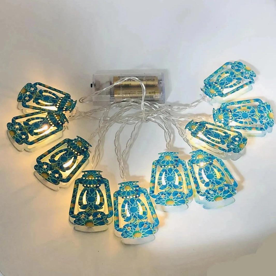LED Lantern Palace Lantern Eid Mubarak String Lights Ramadan Festival Dekoration