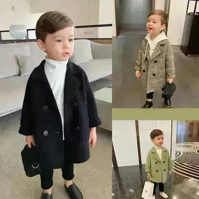 Children Winter Lapel Cardigan Jacket Kids - EX-STOCK CANADA