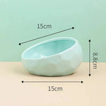 Pet Supplies Bowl Ceramic Cat Bowl Dog Bowl Oblique Mouth - EX-STOCK CANADA