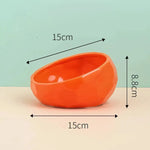 Pet Supplies Bowl Ceramic Cat Bowl Dog Bowl Oblique Mouth - EX-STOCK CANADA