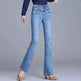 Korean Style Bootcut High-Waisted High Cotton Casual Jeans - EX-STOCK CANADA