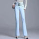Korean Style Bootcut High-Waisted High Cotton Casual Jeans - EX-STOCK CANADA