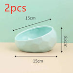 Pet Supplies Bowl Ceramic Cat Bowl Dog Bowl Oblique Mouth - EX-STOCK CANADA