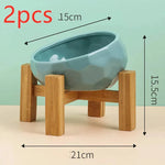 Pet Supplies Bowl Ceramic Cat Bowl Dog Bowl Oblique Mouth - EX-STOCK CANADA