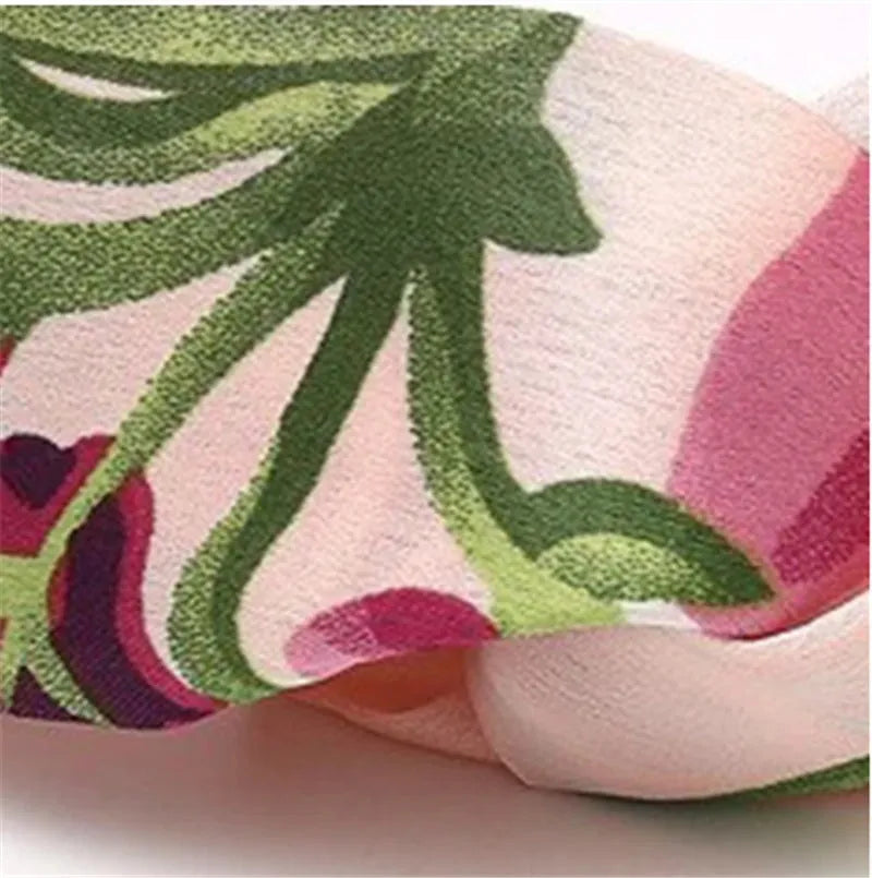 Tianzhu Blume Satin Elastic Cross Stirnband