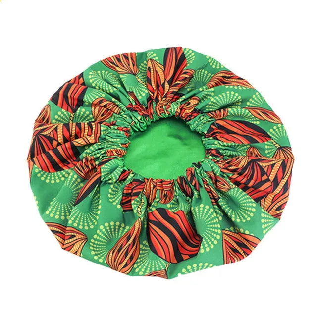 Pattern Satin Linned Bounce Hair Bonnet - EX-STOCK CANADA