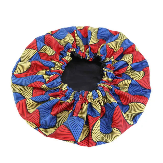 Pattern Satin Linned Bounce Hair Bonnet - EX-STOCK CANADA