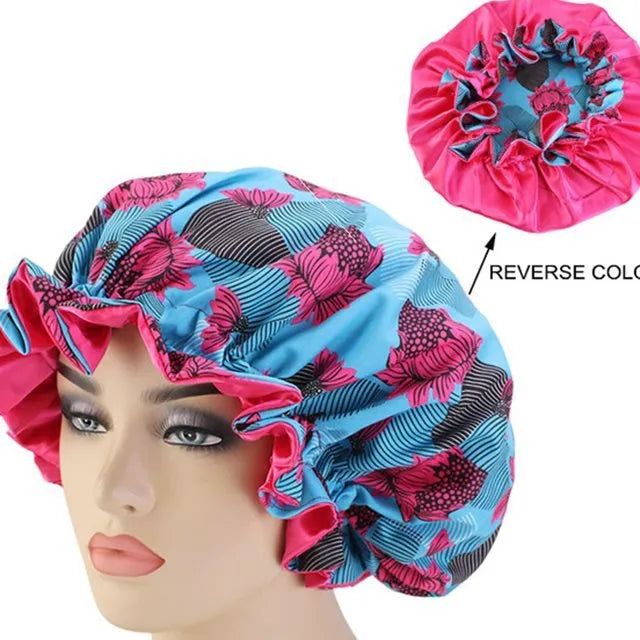 Bounce Curly Hair  Bonnet Women Night Sleep Cap